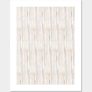 Brown watercolour stripes Posters and Art